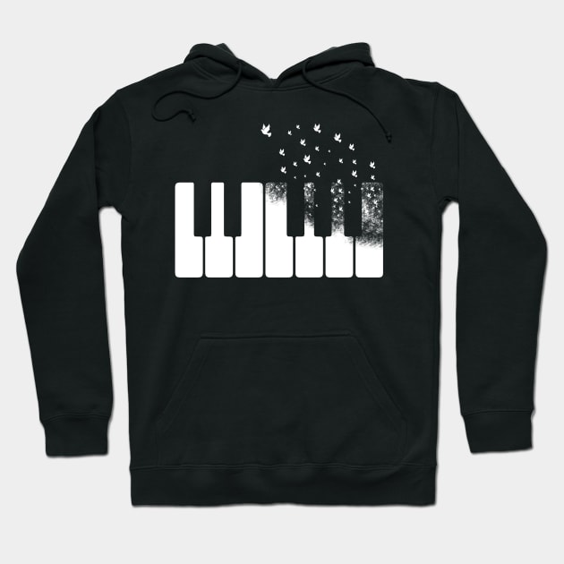 Piano Vibe Hoodie by Cooldruck